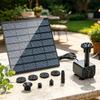Solar Fountain with 8 Nozzles Outdoor Pond Water Pump 1.5w Solar Fountain Pump for Garden Pond Patio Backyard Lawn Pathway Pool