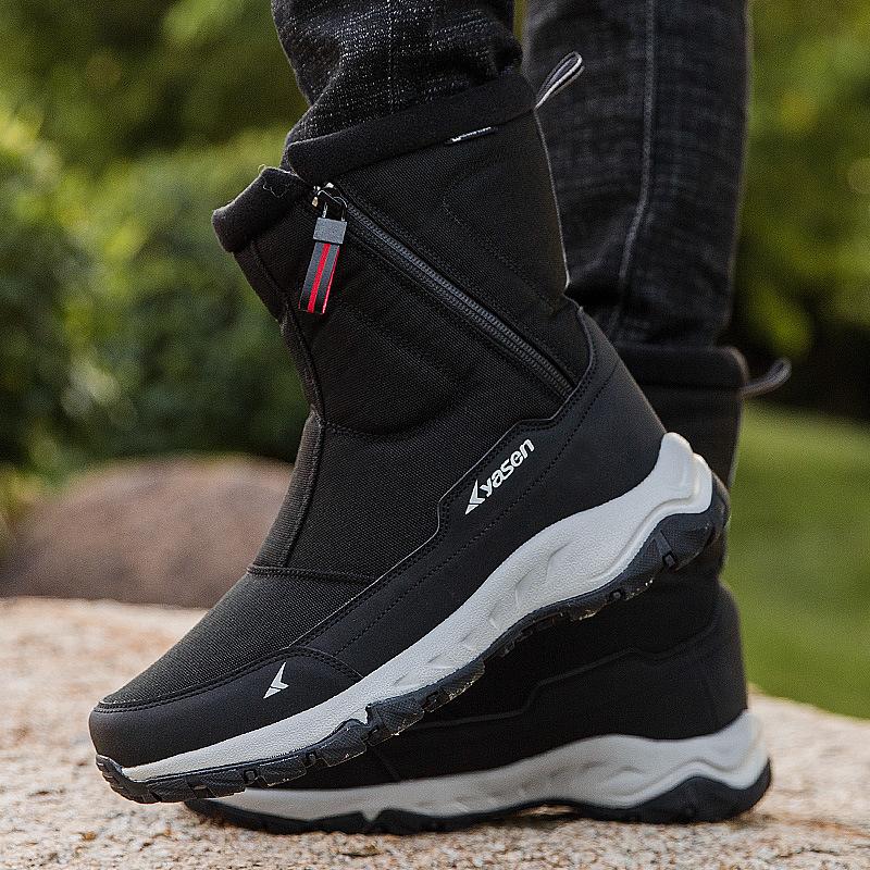 

Новые зимние толстые зимние ботинки для пар, бархатные теплые уличные повседневные короткие ботинки с боковой молнией, морозостойкая мужская хлопковая обувь 46