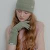 Mellotory 100% Cashmere Lip Line Beanie (olive)