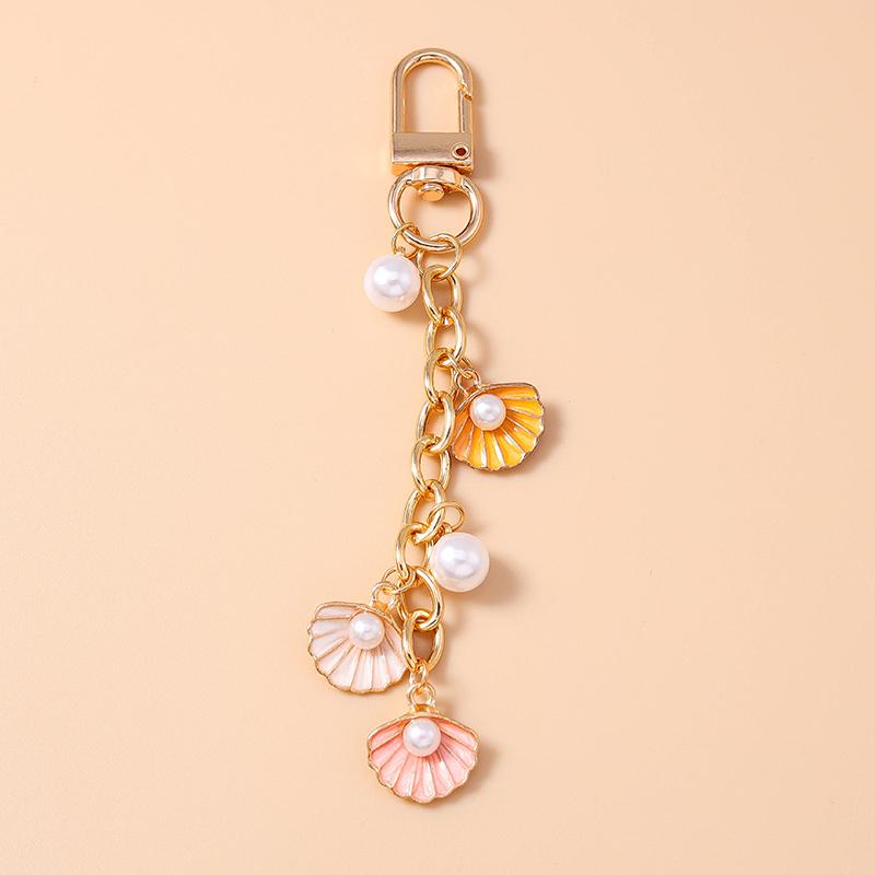 

Fashion Summer Beach Shell Pearl Starfish Keychain for Women Men Car Key Handbag Purse Hanging Key Chains DIY Accessories