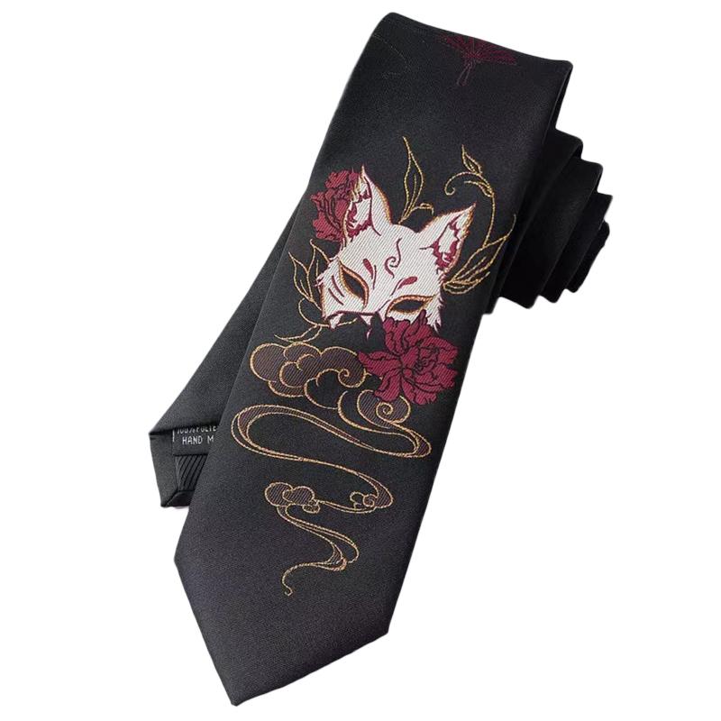 JK Uniform Tie Fox Tie Men Anime Ties For Men Hanfu Costume Photography Props Halloween Cosplay Props