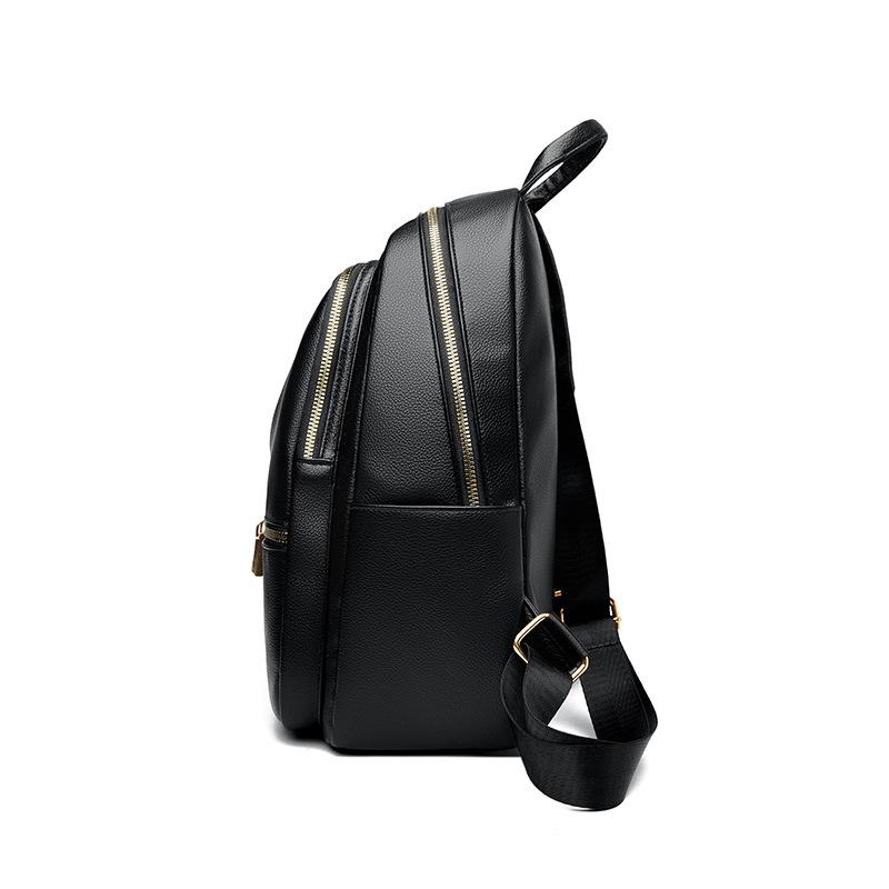 Rucksack, Studenten-Schultasche mit großer Kapazität aus weichem Leder, Outdoor-Reiserucksack, Damentasche