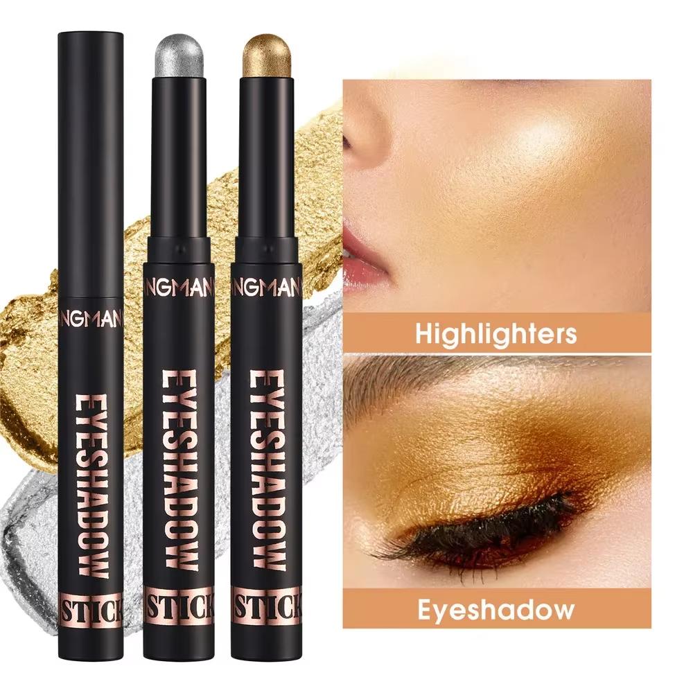 1PC Waterproof Pearlescent Eyeshadow Pencil Stick 8 Colors Lasting Glitter Shimmer Eye Shadow Highlighter Pen Eyes Makeup Tools