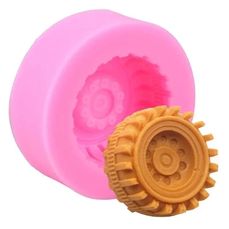 Creative Fashion Shape Tires Wheel Chocolate Cake Molds Food Grade Silicone Mold Fondant Cake Decorating Tools Accessories