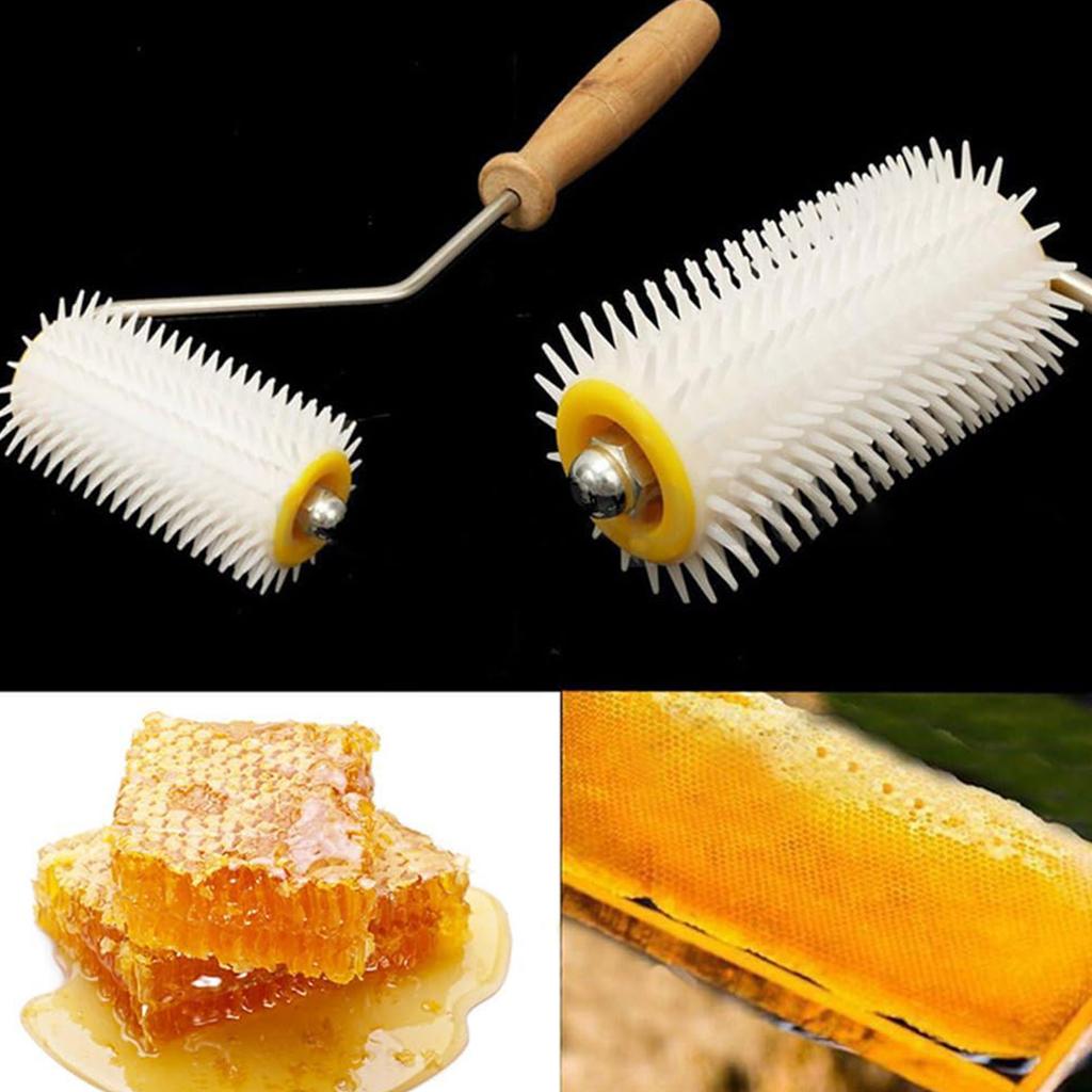 Honey Extractor Tools Honey Uncapping Roller Essential Beekeeping Tools Cleaning Brush for Efficient Honey Extraction