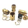 E26 E27 Lamp Holder Brass Shell Zipper Caps Double Ring Ceiling Light Accessories DIY Lampholder Screw Socket Light Base