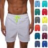 Men's Quick Dry Beach Pants Plain Three Quarter Pants Loose Swim Shorts Workout