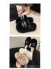 2025 Autumn/Winter Women's Plush Platform Slippers - Cozy Cotton, Thick Sole, Closed Toe