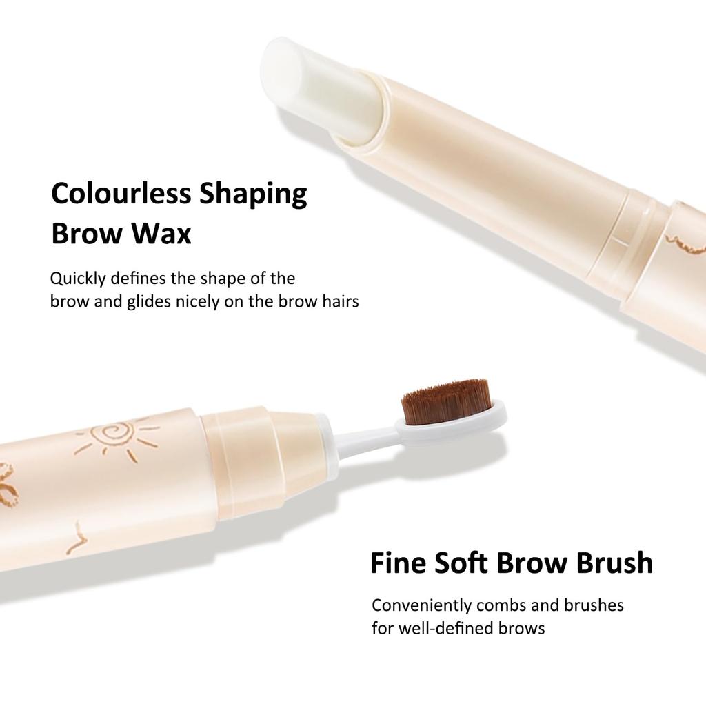Boobeen Brow Clear Eyebrow Styling Angled Tip for Shape Your Hold Wax, Water-Resistant Wax, Pencil, Brows, Long-Lasting