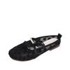 Women's Shoes Single Shoes Gentle Wind Bow Summer Thin Mesh Breathable One Pedal Flat Lazy Maternity Shoes