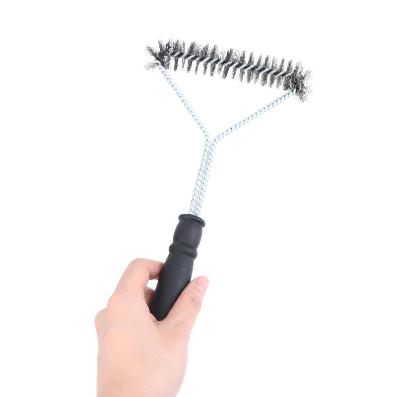 Professional Bbq Grill Brush Made Of Stainless Steel Wire Triangular Brush For Scrubbing Bbq Multipurpose Cleaning Brush
