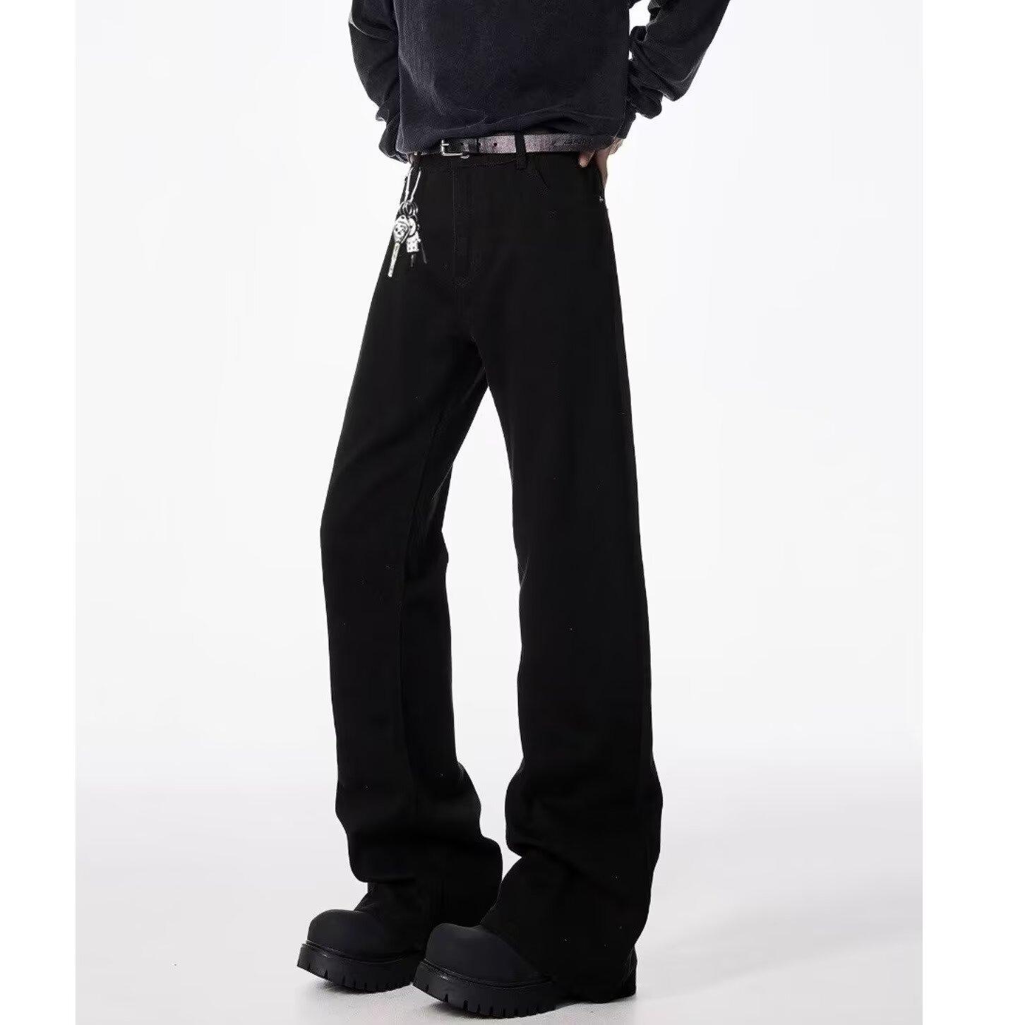 

Весна-літо 2025 нові джинси bootcut чорні скімітар мікро-стрейч чоловічий вайб американські вузькі прямі штани 3XL