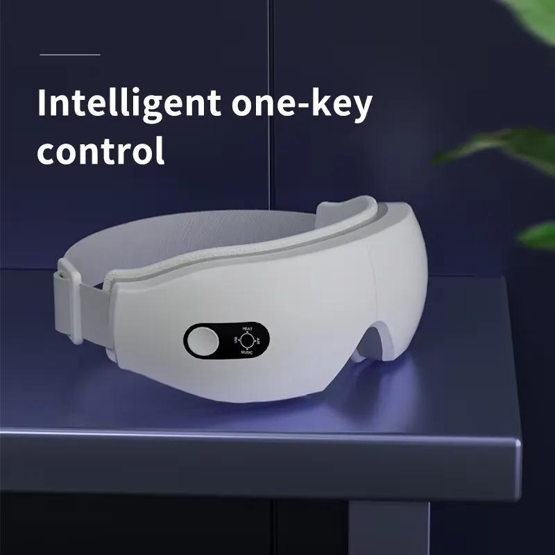 Multifunctional Eye Massager Portable Hot Compress Bluetooth Music Eye Massager Vibration Air Pressure Massage with Digital Display Relieve Fatigue