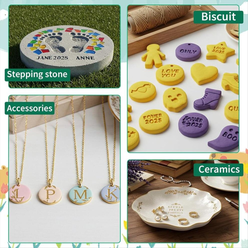 Set Van 72 Alfabetstempels Voor Klei, Aardewerk, Letters, Stapstenen, Mallen En Betonmallen