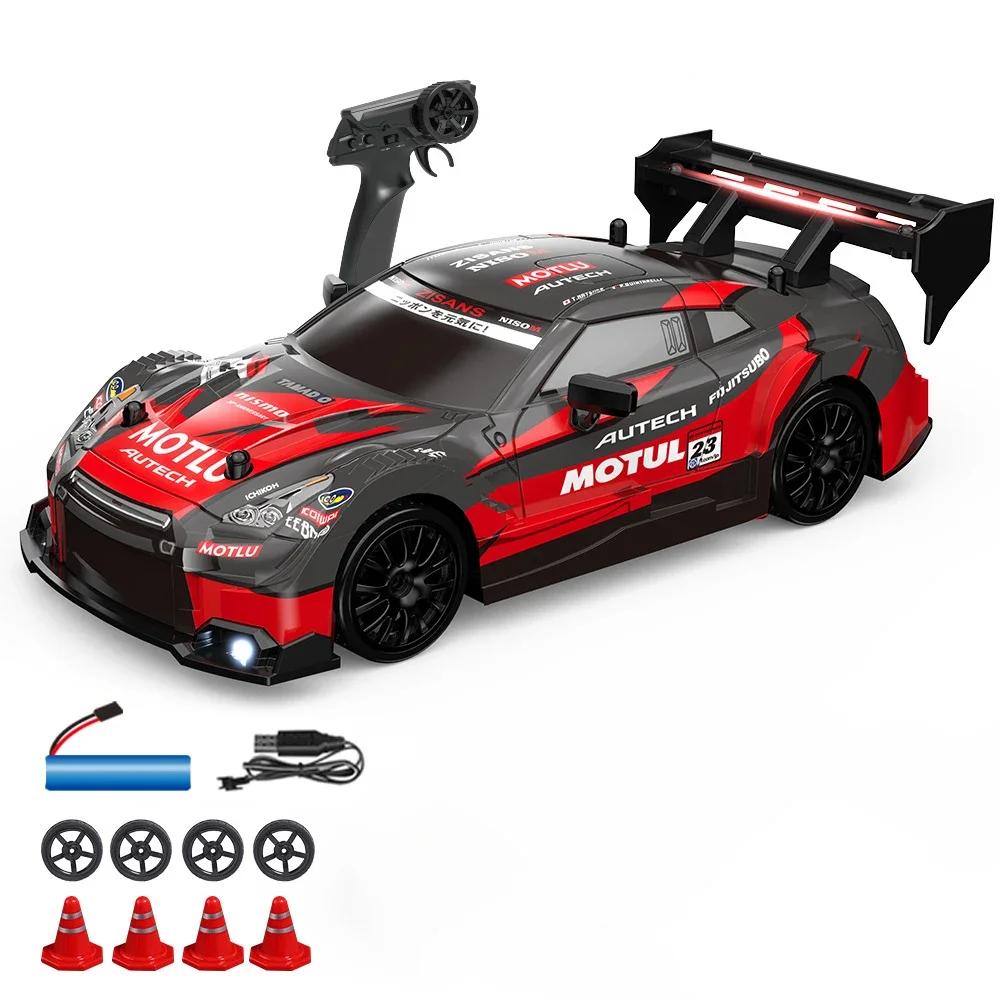 Non-Toxic Rc Drifting Car 1/24 4Wd 30Km/H High Speed Led Lights Gyro 2.4Ghz Remote Control With Pvc Shell Electric Toys For Children Kids Gift