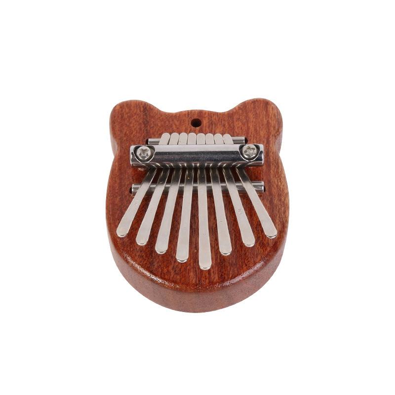 8 tasti Mini Kalimba in legno di alta qualità Squisito dito pollice pianoforte Marimba musicale buon accessorio ciondolo regalo