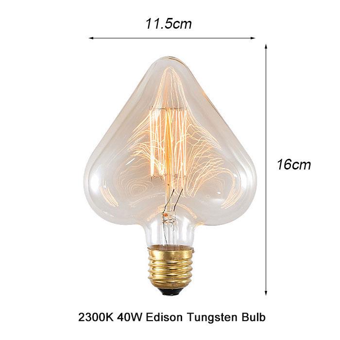 Retro Edison Bulb E27 40W Dimmable Light Bulb Vintage Ampoule Incandescent Filament Lamp G90 Amber Glass Globe Home Decor Bulbs