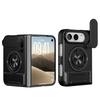 KEYSION Magnetic Phone Case for iPhone Duo Slide Camera Protection Upright Kickstand 360° Ring Shockproof Cover for iPhone Duo