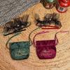 Velvet Apple Gift Bag for Christmas - Warm Winter Candy Bag for Kids