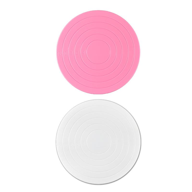 Pink Plastic Cake Icing Stand - DIY Baking Mold Turntable