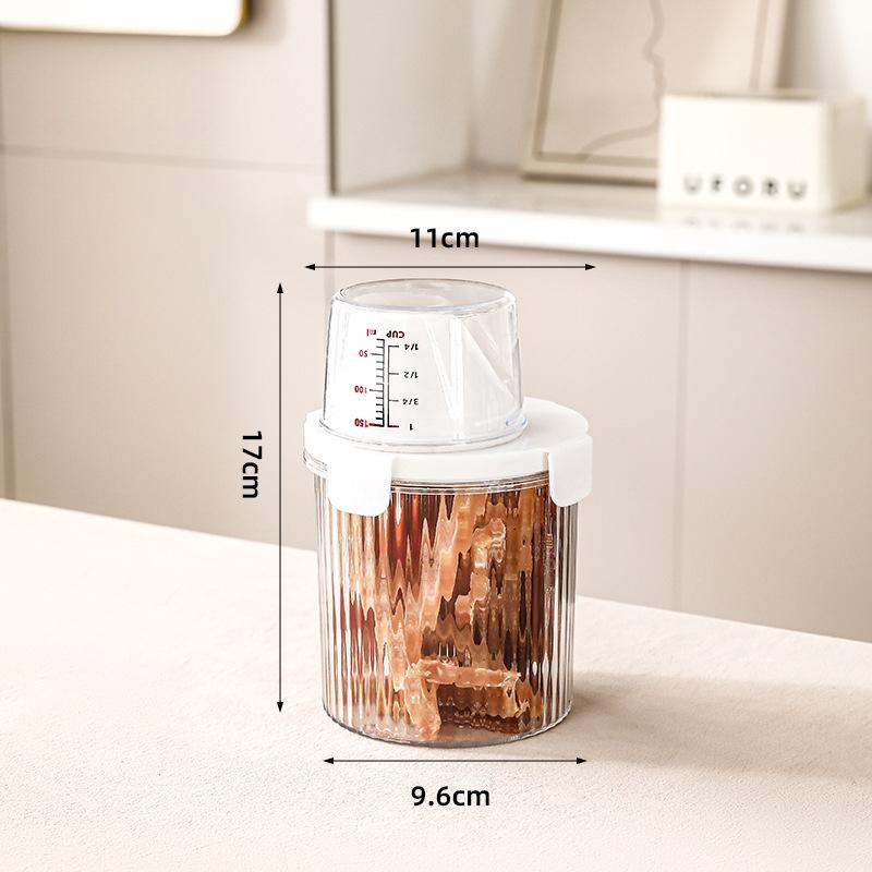 

Герметичные банки для корма для домашних животных, Запечатанные прозрачные пластиковые ведра для хранения, Банки для хранения корма и лакомств для домашних животных, Банки для хранения 800ml белый