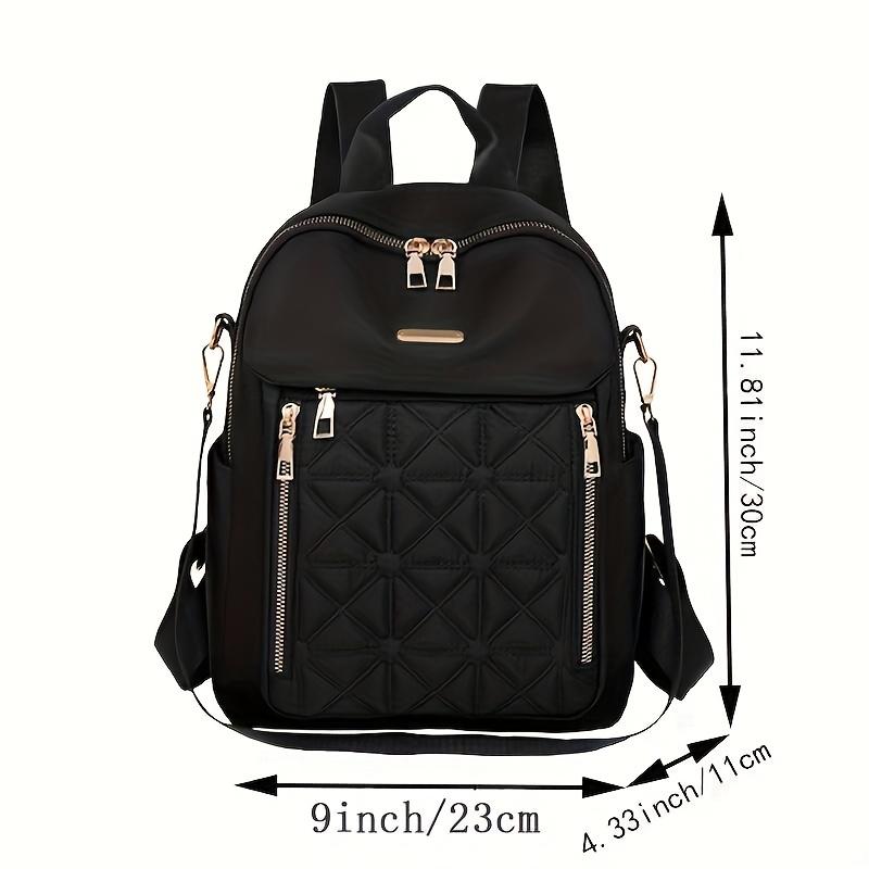 Large Capacity Women'S Fashion Backpacks Multiple Pockets Nylon Single Shoulder Bag Daily Travel Bag