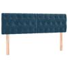 Maison Exclusive - Tête de lit à LED Bleu foncé 160x7x78/88 cm Velours