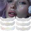 1 Sheet Glitter Freckles Holographic Stickers Waterproof Heart Freckle Temporary Tattoo Stickers Face Makeup