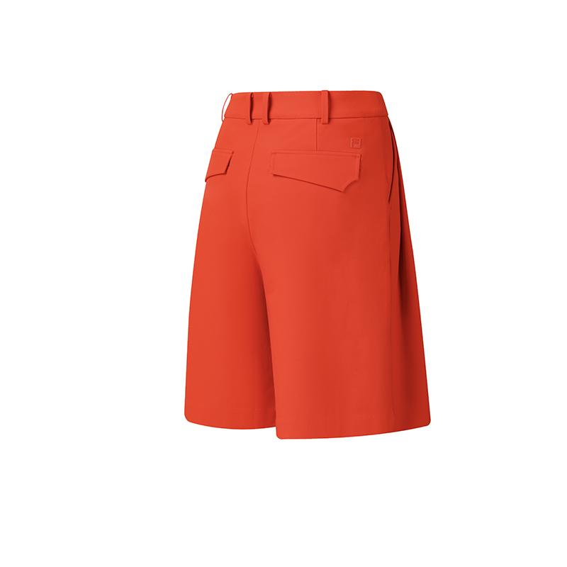 FILA Golf Series Fashionable Comfortable Loose Woven Casual Shorts Women shorts Persimmon-Red A11W545810FRD