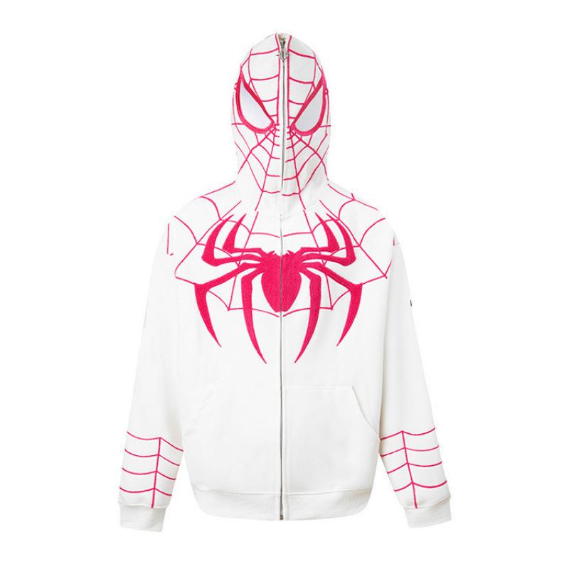 Marvel Spider-Man 3D Digital Print Gothic Dark Hoodie Men, Cool Streetwear Long Sleeve Sweatshirt, Loose Fit