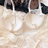 New Women Lingerie Set Sexy Lace Push Up Bra French 3/4 Thin Cup Bralette Cute Bow Decoration Underwear Comfort Bras Briefs Sets