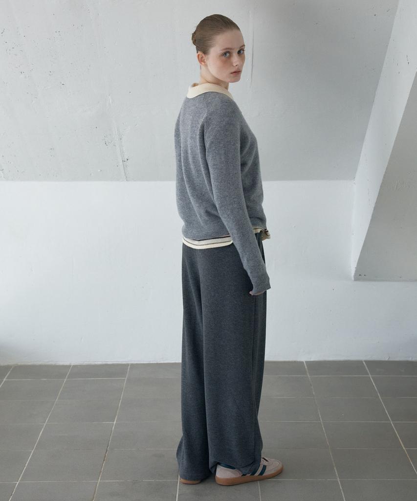 AHWE Wool Blend Banding Pants_Grey