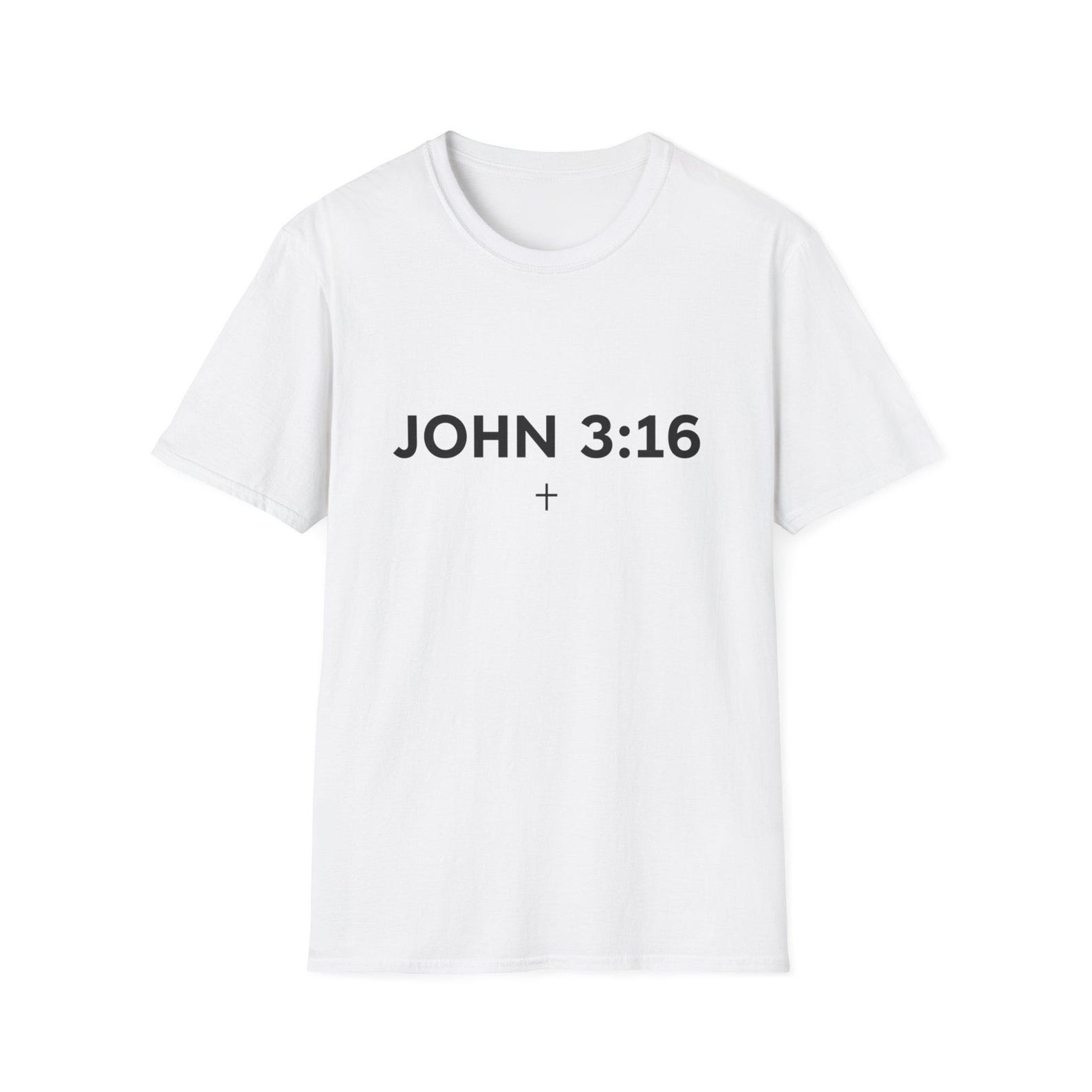 John 3:16 Scripture T-Shirt | Christian Faith Tee XL