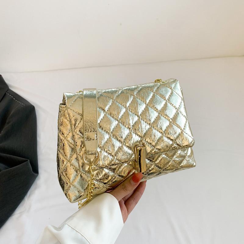 Women's High Quality Luxury Laser Design Shoulder Bag Fashion Embroidered Thread PU Leather Crossbody Messenger Bag