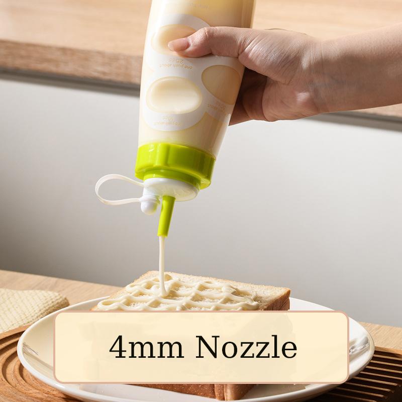 350/650Ml Quantitative Sauce Squeeze Bottle With Nozzle Ketchup Oil Bottle Dispenser Kitchen Gadget Bbq Empty Condiment Bottle