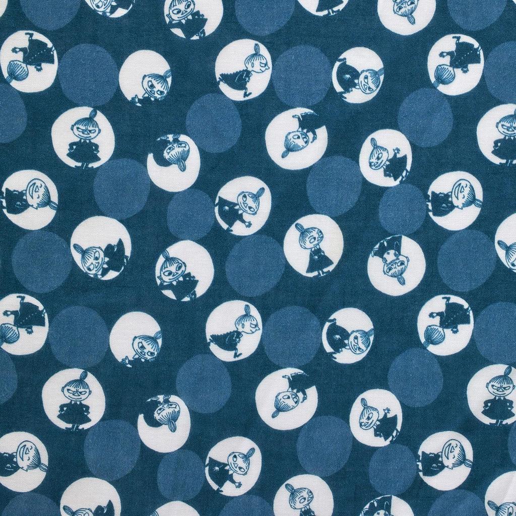 Quarter Report Moomin Eyeglass Polka Dot Little W20 x H20cm in (MOOMIN) Cloth, My, Indigo, Approx. [Made Japan]