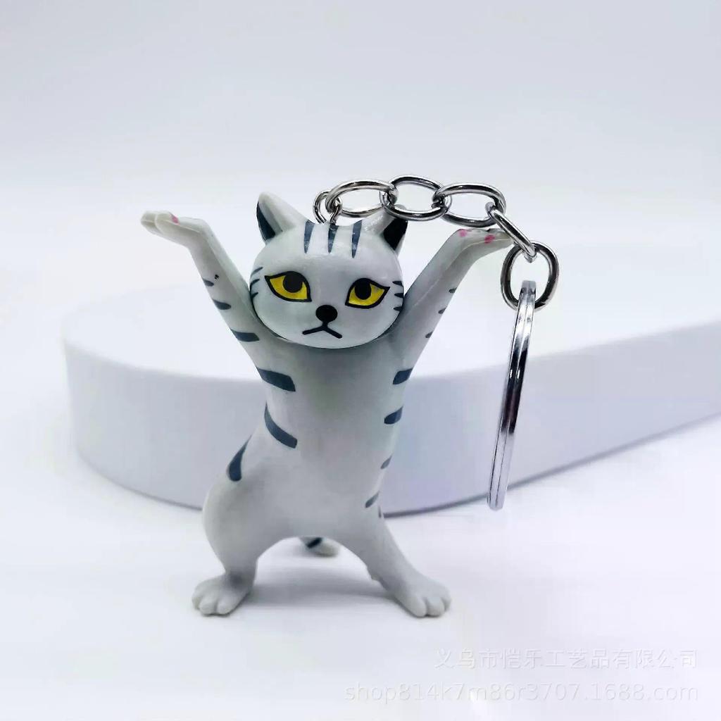 10PCS Cute and Enchanting Cats Keychains Creative Hanging Decoration Bag Pendant Small Gifts