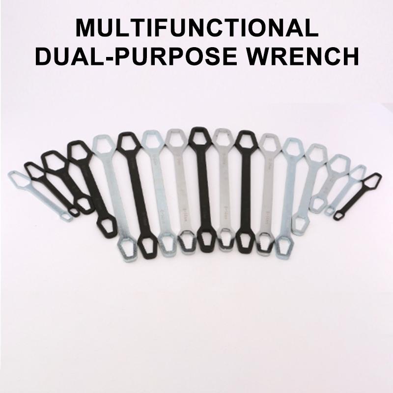 Cheie Inelară Multifuncțională Cheie Solidă cu Cap Dublu, Auto-Strângere Reglabilă Universală Cheie Reglabilă 8-24Mm