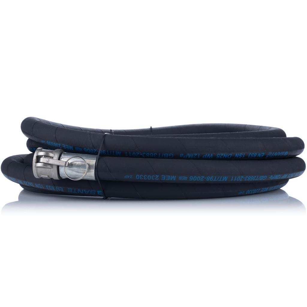 Rosfix Putzschlauch DN25 für Putzmaschine – Länge 10M | Max. Ciśnienienie Robocze 40 Bar | Złączki Camlock Zakuwane Hydraulicznie