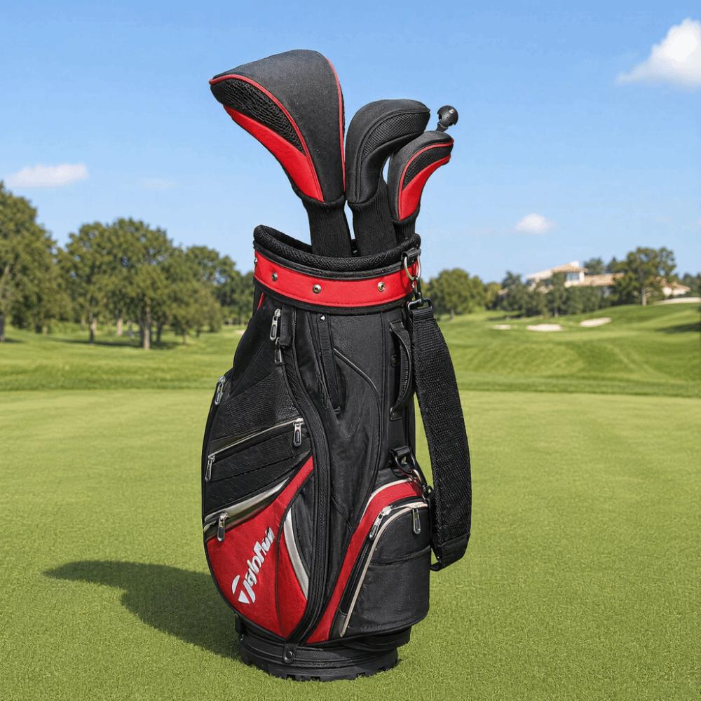 3pcs Mesh Surface Golf Club Covers Long Neck Design Driver Cover Head Covers Set Golf Accessories