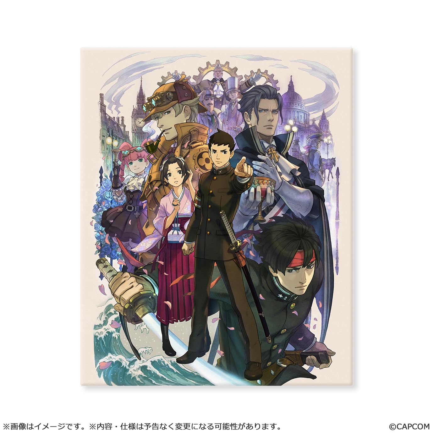 

Capcom Great Ace Attorney Приключения Рюноске Наруходо Главный Визуальный Персонаж Изобразительное искусство H273 x Ш220 x Полиэстер - - Доска, Прибл.. D18мм,