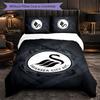 Biancheria da letto a tema Swansea City Set 3 Pezzi Copripiumino Biancheria da letto Decorativa Per Stanza Adolescenti Decorazione Casa