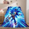 Sonic Print Blanket Warm Comfortable Flannel Cover For Bedrooms, Sofas, Beds, Chairs LXRa57
