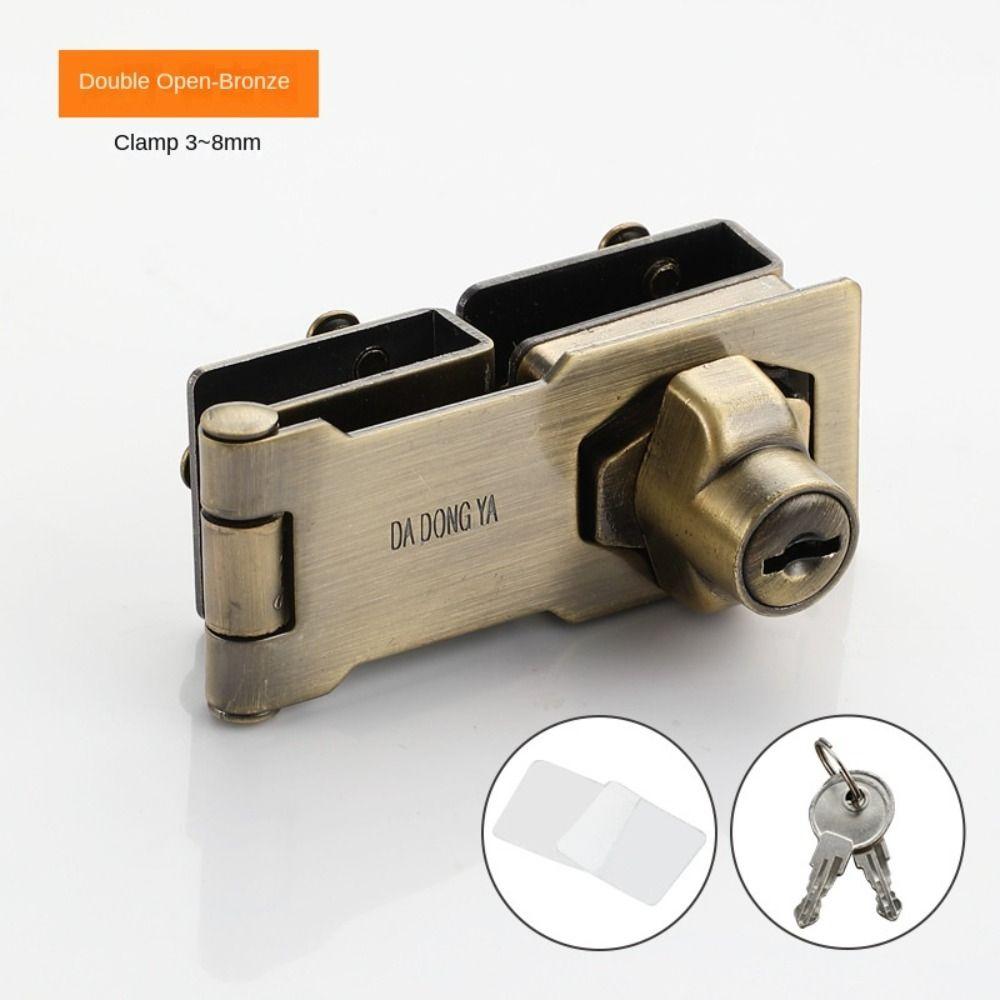Security Cabinet Display Lock Zinc Alloy Lockset New Glass Door Lock  Glass Door