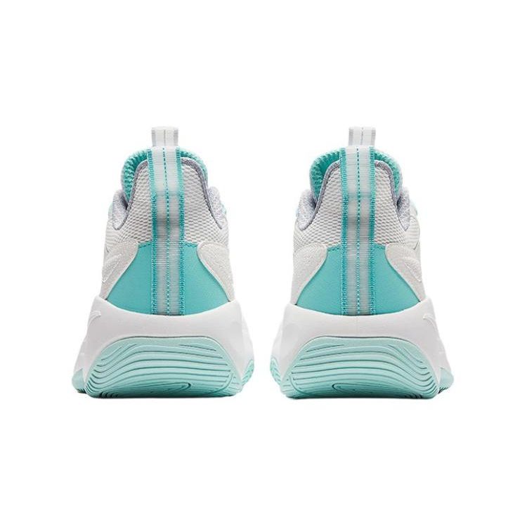 Anta Kids Wind Tunnel Simple Sports Shock Absorbing Wear Resistant Low Top Basketball Shoes Kids Sneaker White Blue A312421104-1