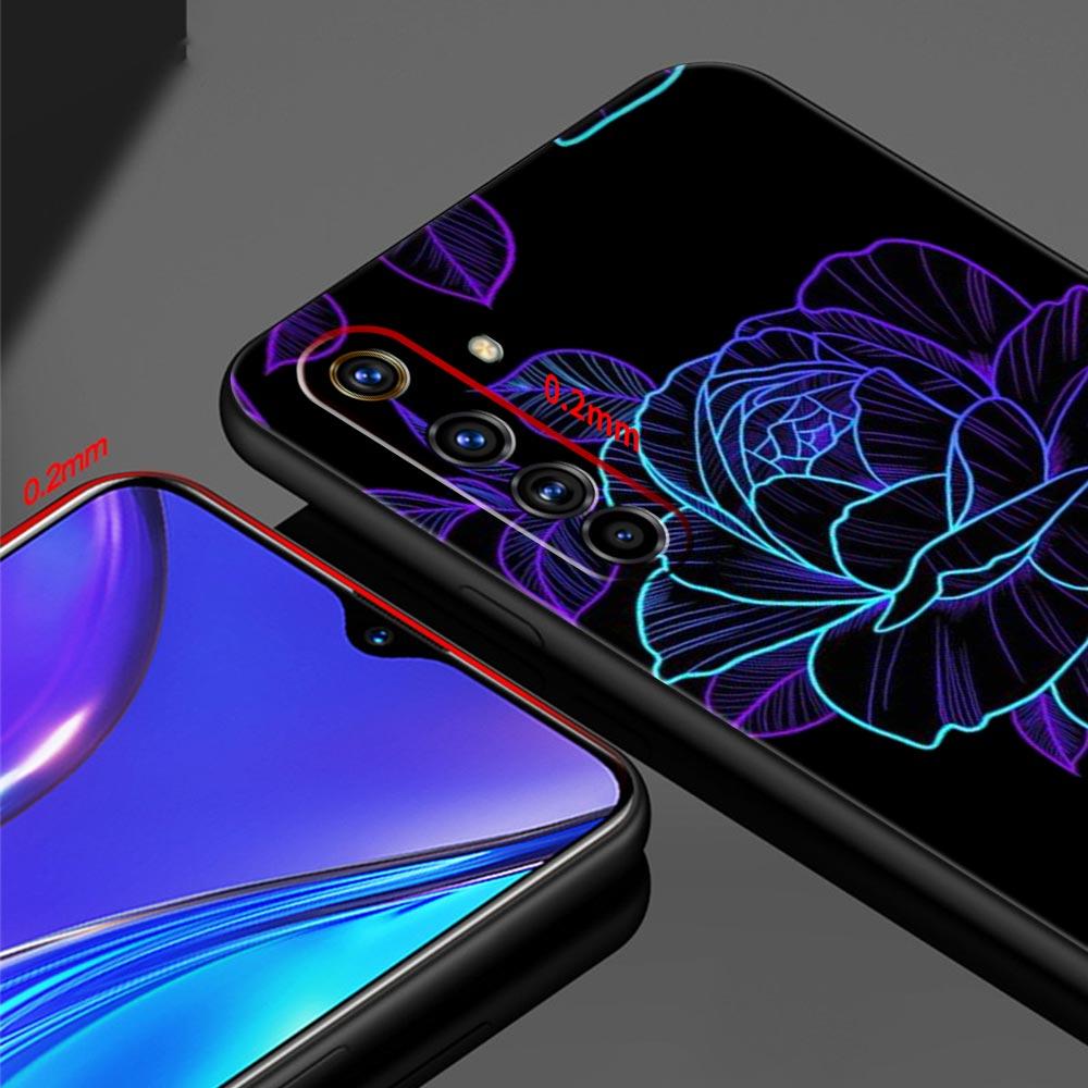 Dragon Flower Grass Line Art Phone Case For Realme 10 9 8 5G 7 6 GT2 Pro Plus 9i 8i C21 C11 C25 C35 GT Neo 2 3 3T Soft Cover