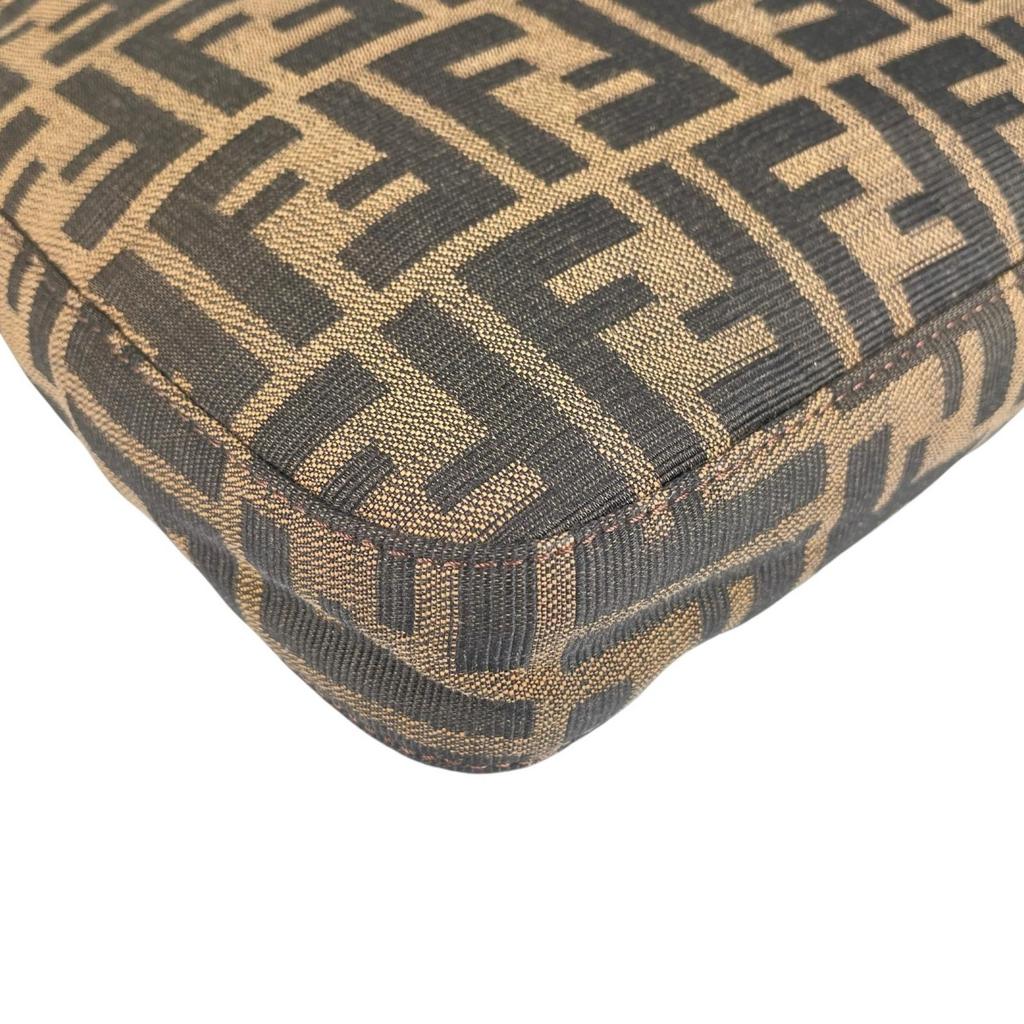 FENDI Zucca Hobo Shoulder Bag Brown Women used
