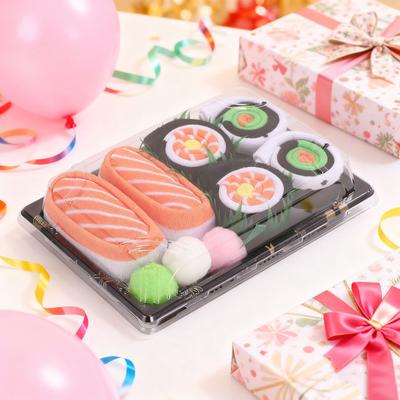 Yousheng 3 Pairs Funny Sushi Socks Tuna Salmon Cucumber Maki Socks Cotton Blend Fun Japanese Food Socks In Box Gift for Men Women