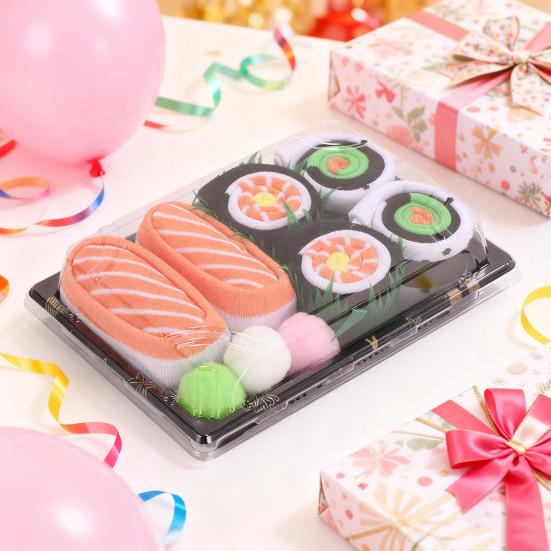 Yousheng 3 Pairs Funny Sushi Socks Tuna Salmon Cucumber Maki Socks Cotton Blend Fun Japanese Food Socks In Box Gift for Men Women