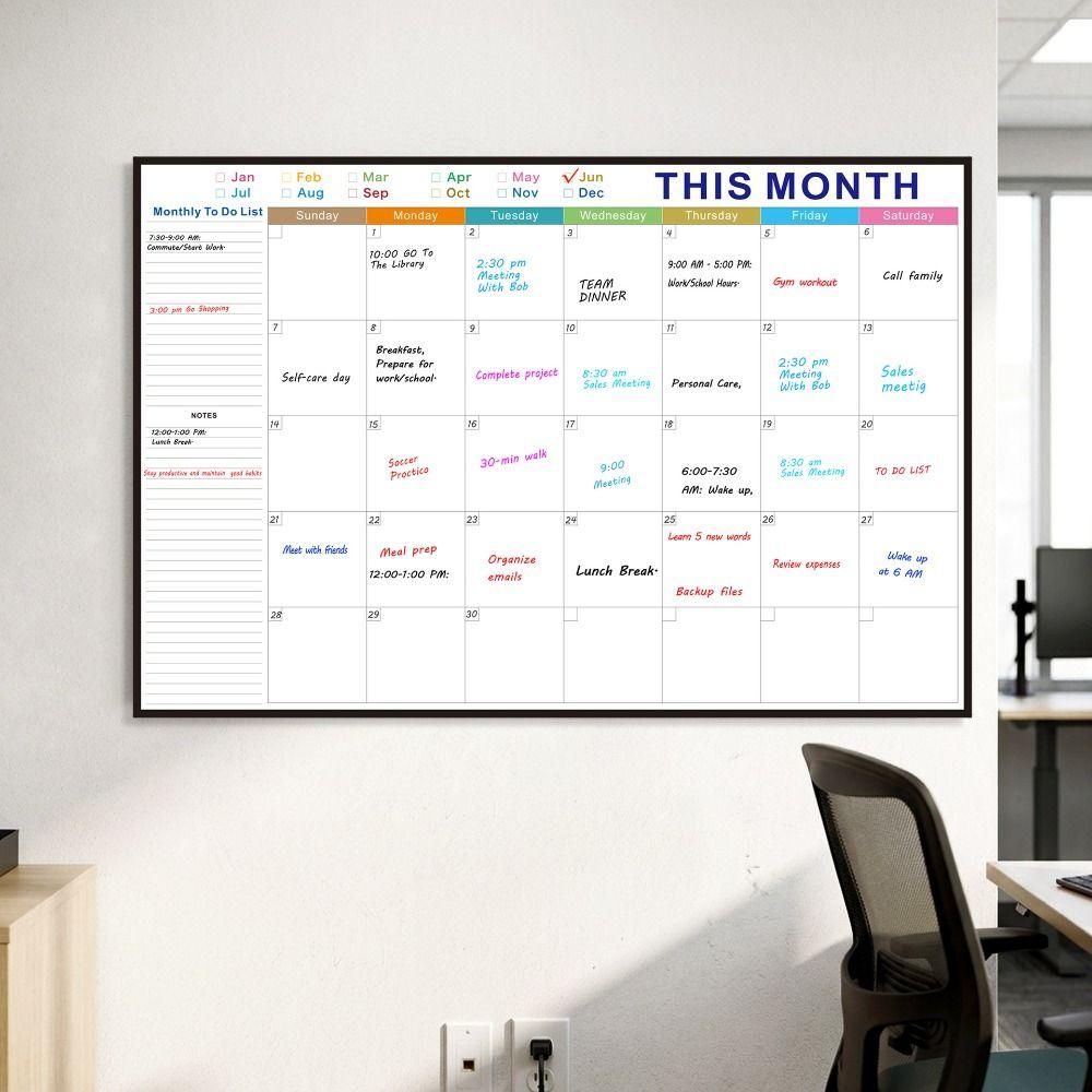 Reißfeste Monatsplaner-Tafel Wasserdichter Whiteboard-Kalender Büroaufgaben
